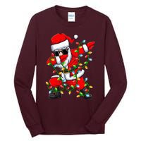 Dabbing Santa Xmas Lights Christmas Gifts Tall Long Sleeve T-Shirt