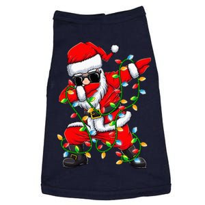 Dabbing Santa Xmas Lights Christmas Gifts Doggie Tank