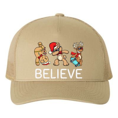 Dabbing Santa Xmas For Believe Christmas Yupoong Adult 5-Panel Trucker Hat