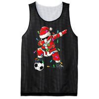 Dabbing Santa Xmas Lights Soccer Christmas Mesh Reversible Basketball Jersey Tank