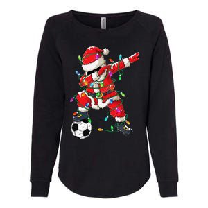 Dabbing Santa Xmas Lights Soccer Christmas Womens California Wash Sweatshirt