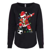 Dabbing Santa Xmas Lights Soccer Christmas Womens California Wash Sweatshirt