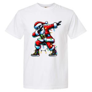 Dabbing Santa Xmas Lights Gifts Christmas Garment-Dyed Heavyweight T-Shirt