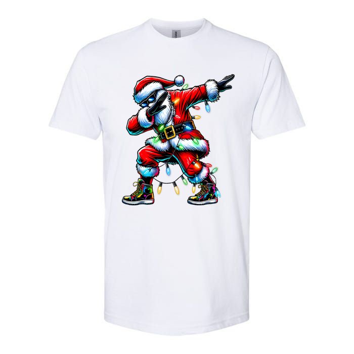 Dabbing Santa Xmas Lights Gifts Christmas Softstyle CVC T-Shirt