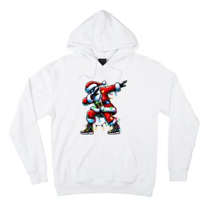 Dabbing Santa Xmas Lights Gifts Christmas Hoodie