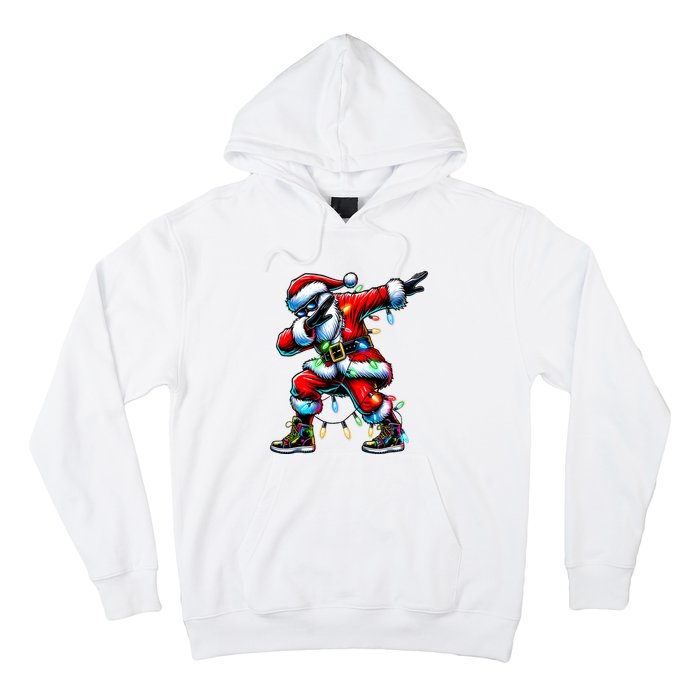 Dabbing Santa Xmas Lights Gifts Christmas Hoodie