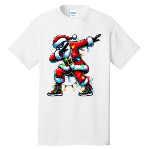 Dabbing Santa Xmas Lights Gifts Christmas Tall T-Shirt