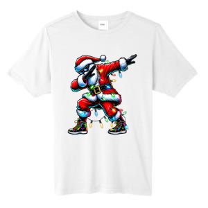 Dabbing Santa Xmas Lights Gifts Christmas Tall Fusion ChromaSoft Performance T-Shirt