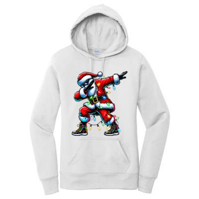 Dabbing Santa Xmas Lights Gifts Christmas Women's Pullover Hoodie