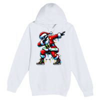 Dabbing Santa Xmas Lights Gifts Christmas Premium Pullover Hoodie