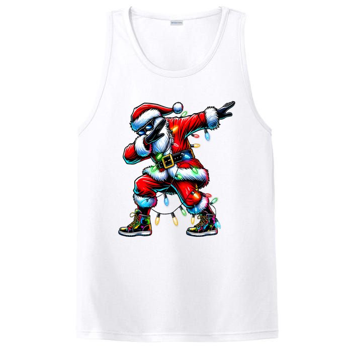 Dabbing Santa Xmas Lights Gifts Christmas PosiCharge Competitor Tank