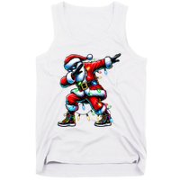 Dabbing Santa Xmas Lights Gifts Christmas Tank Top