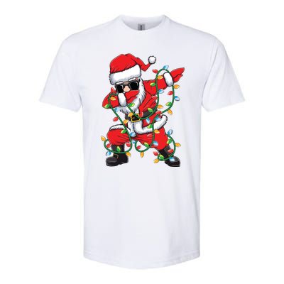 Dabbing Santa Xmas Lights Christmas Softstyle CVC T-Shirt