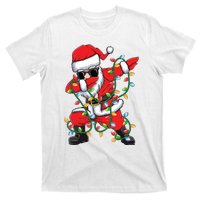 Dabbing Santa Xmas Lights Christmas T-Shirt