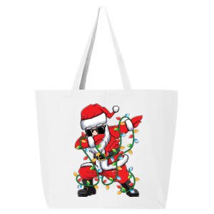 Dabbing Santa Xmas Lights Christmas 25L Jumbo Tote