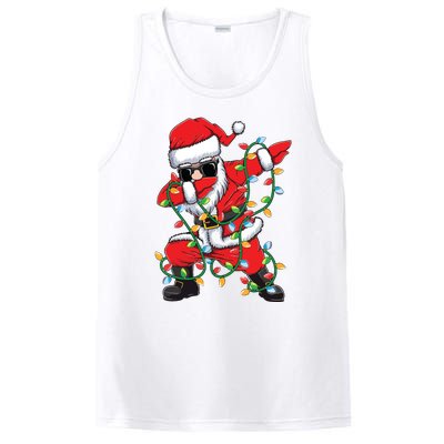 Dabbing Santa Xmas Lights Christmas PosiCharge Competitor Tank