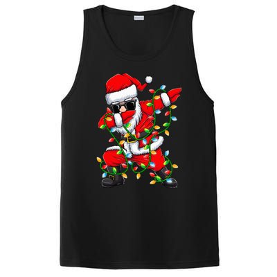 Dabbing Santa Xmas Lights Gifts Christmas PosiCharge Competitor Tank