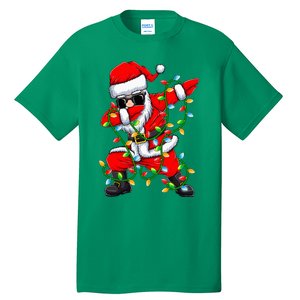 Dabbing Santa Xmas Lights Christmas Gifts Tall T-Shirt