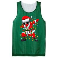 Dabbing Santa Xmas Lights Christmas Gifts Mesh Reversible Basketball Jersey Tank