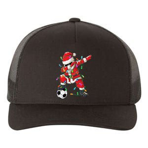 Dabbing Santa Xmas Lights Soccer Christmas Gift Yupoong Adult 5-Panel Trucker Hat