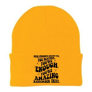 Dear Student You Matter Youre Enough Quote Knit Cap Winter Beanie