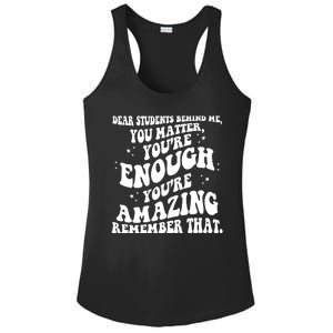 Dear Student You Matter Youre Enough Quote Ladies PosiCharge Competitor Racerback Tank