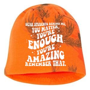 Dear Student You Matter Youre Enough Quote Kati - Camo Knit Beanie