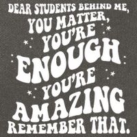 Dear Student You Matter Youre Enough Quote Cotton Canvas Backpack