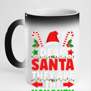 Dear Santa Y Are Naughty Ones Christmas S .Png 11oz Black Color Changing Mug