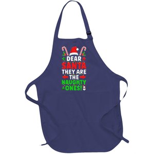 Dear Santa Y Are Naughty Ones Christmas S .Png Full-Length Apron With Pockets