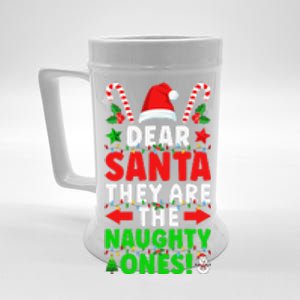 Dear Santa Y Are Naughty Ones Christmas S .Png Beer Stein