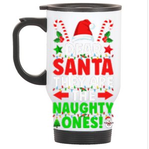 Dear Santa Y Are Naughty Ones Christmas S .Png Stainless Steel Travel Mug