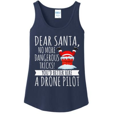 Dear Santa YouD Better Hire A Drone Pilot Drone Christmas Ladies Essential Tank