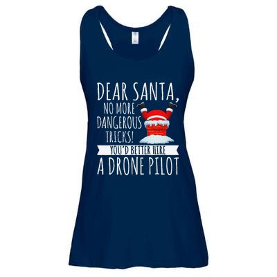 Dear Santa YouD Better Hire A Drone Pilot Drone Christmas Ladies Essential Flowy Tank