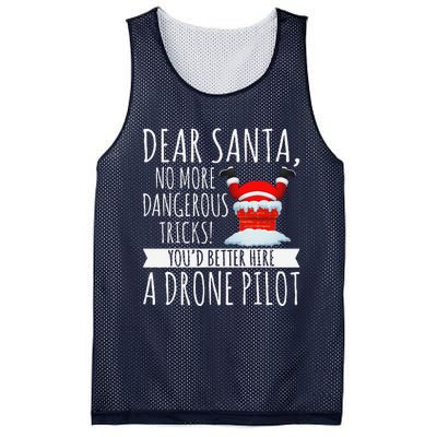 Dear Santa YouD Better Hire A Drone Pilot Drone Christmas Mesh Reversible Basketball Jersey Tank