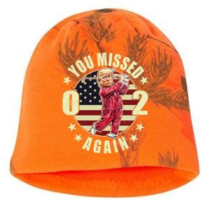 Donald Trump 02 Golf You Missed Again 2024 Election Kati - Camo Knit Beanie