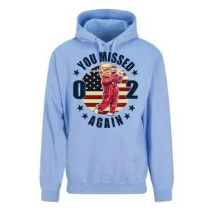 Donald Trump 02 Golf You Missed Again 2024 Election Unisex Surf Hoodie