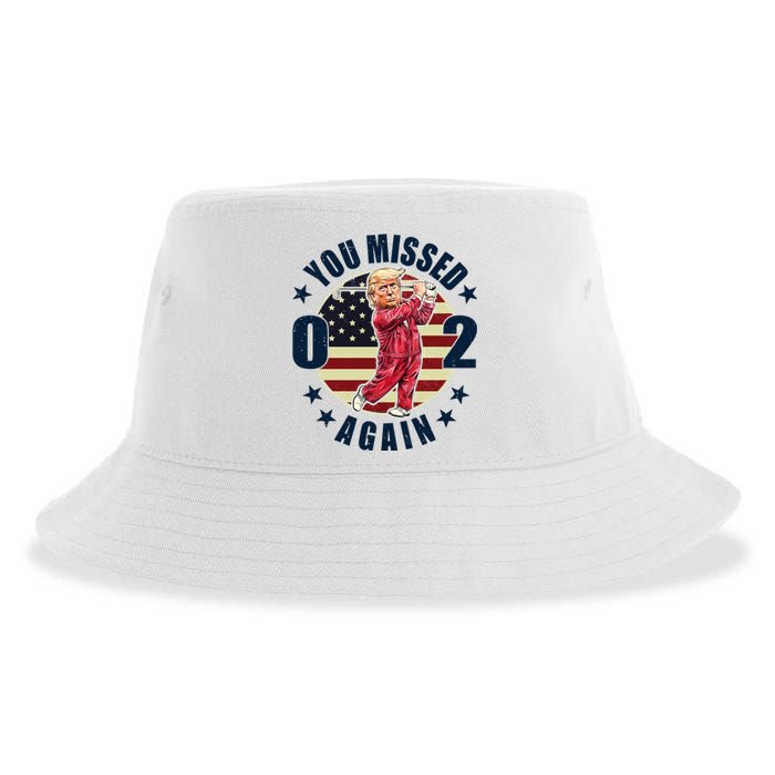 Donald Trump 02 Golf You Missed Again 2024 Election Sustainable Bucket Hat