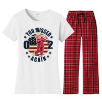 Donald Trump 02 Golf You Missed Again 2024 Election Women's Flannel Pajama Set