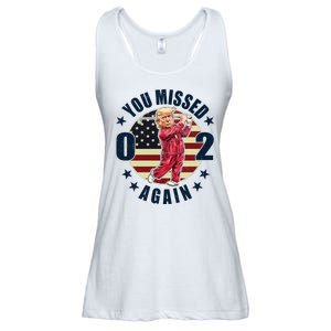 Donald Trump 02 Golf You Missed Again 2024 Election Ladies Essential Flowy Tank