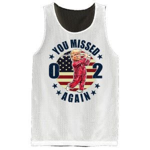 Donald Trump 02 Golf You Missed Again 2024 Election Mesh Reversible Basketball Jersey Tank