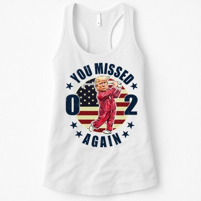 Donald Trump 02 Golf You Missed Again 2024 Election Womens Tank Top
