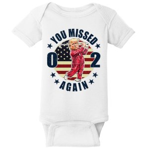 Donald Trump 02 Golf You Missed Again 2024 Election Baby Bodysuit