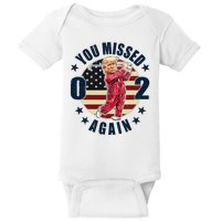 Donald Trump 02 Golf You Missed Again 2024 Election Baby Bodysuit