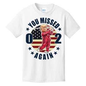 Donald Trump 02 Golf You Missed Again 2024 Election Kids T-Shirt