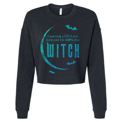 Dna Test 100% That Witch Gift Cropped Pullover Crew