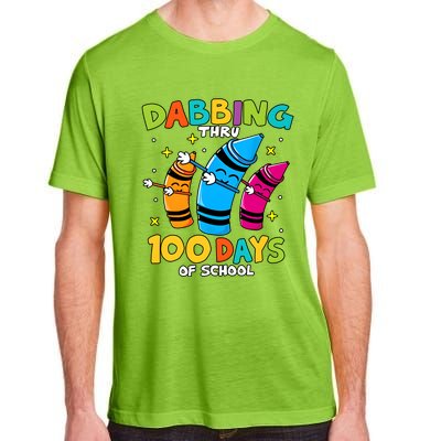 Dabbing Thru 100 Days Of School Adult ChromaSoft Performance T-Shirt