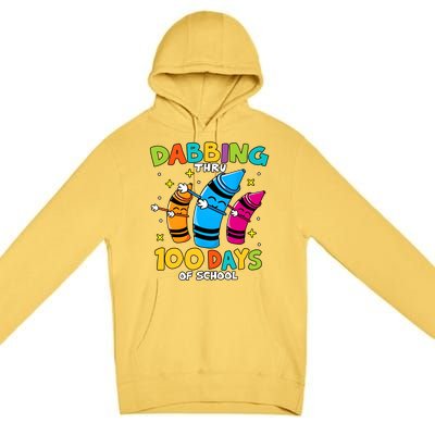 Dabbing Thru 100 Days Of School Premium Pullover Hoodie