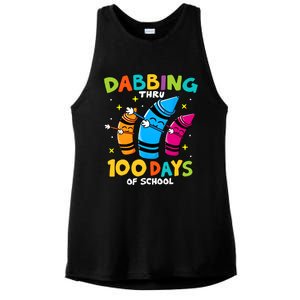 Dabbing Thru 100 Days Of School Ladies PosiCharge Tri-Blend Wicking Tank