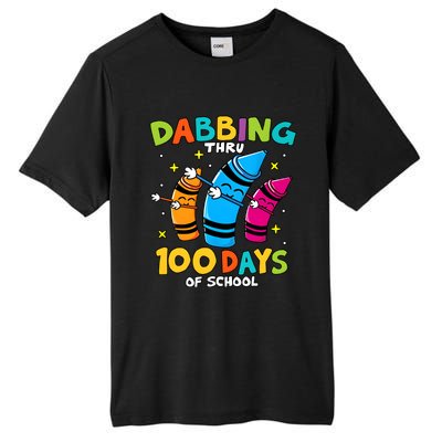 Dabbing Thru 100 Days Of School Tall Fusion ChromaSoft Performance T-Shirt